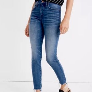 Madewell 9" High-Rise Skinny Womens Size 25" Raw Hem 27"‎ Inseam EUC
